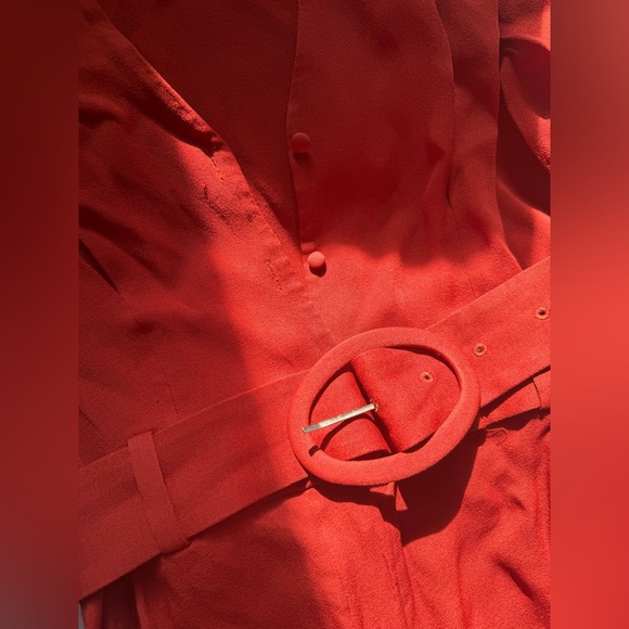 And Other Stories Belted V-Neck Jumpsuit. Size 8. Terracotta Burnt Orange Color - Picture 7 of 11